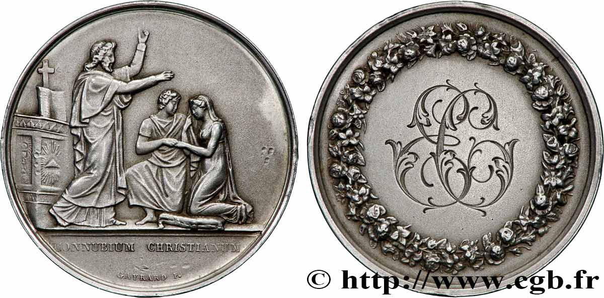 AMOUR ET MARIAGE Médaille de mariage, Connubium Christianum TTB+