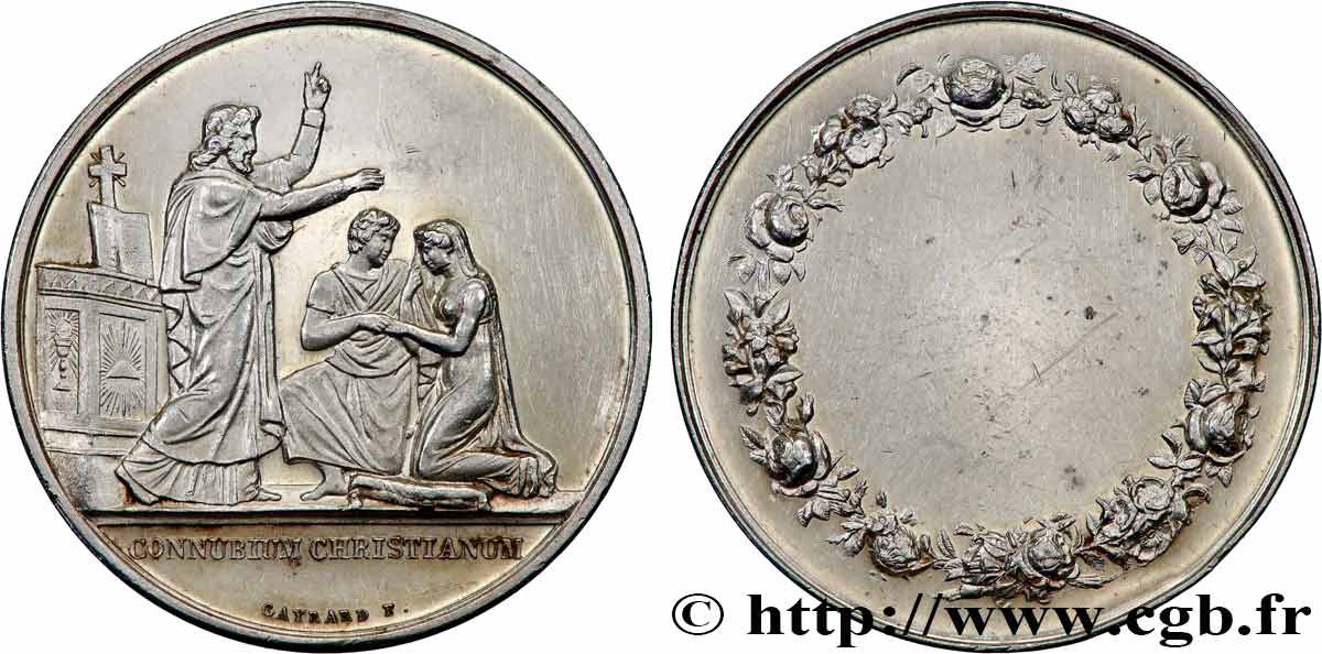 LOVE AND MARRIAGE Médaille de mariage, Connubium Christianum AU/AU