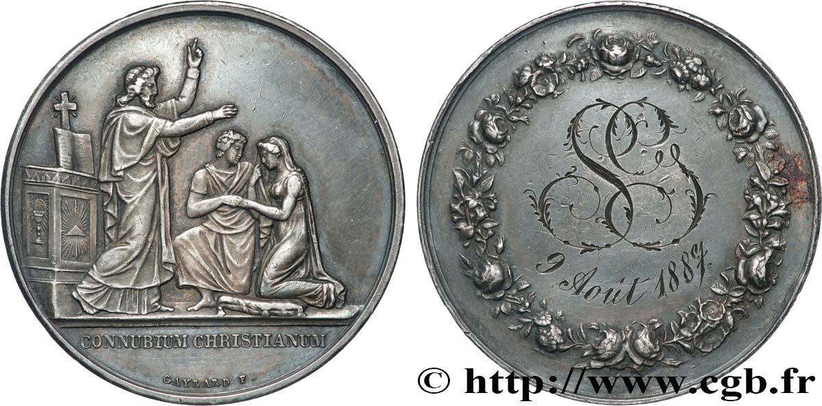 AMOUR ET MARIAGE Médaille de mariage, Connubium Christianum q.SPL