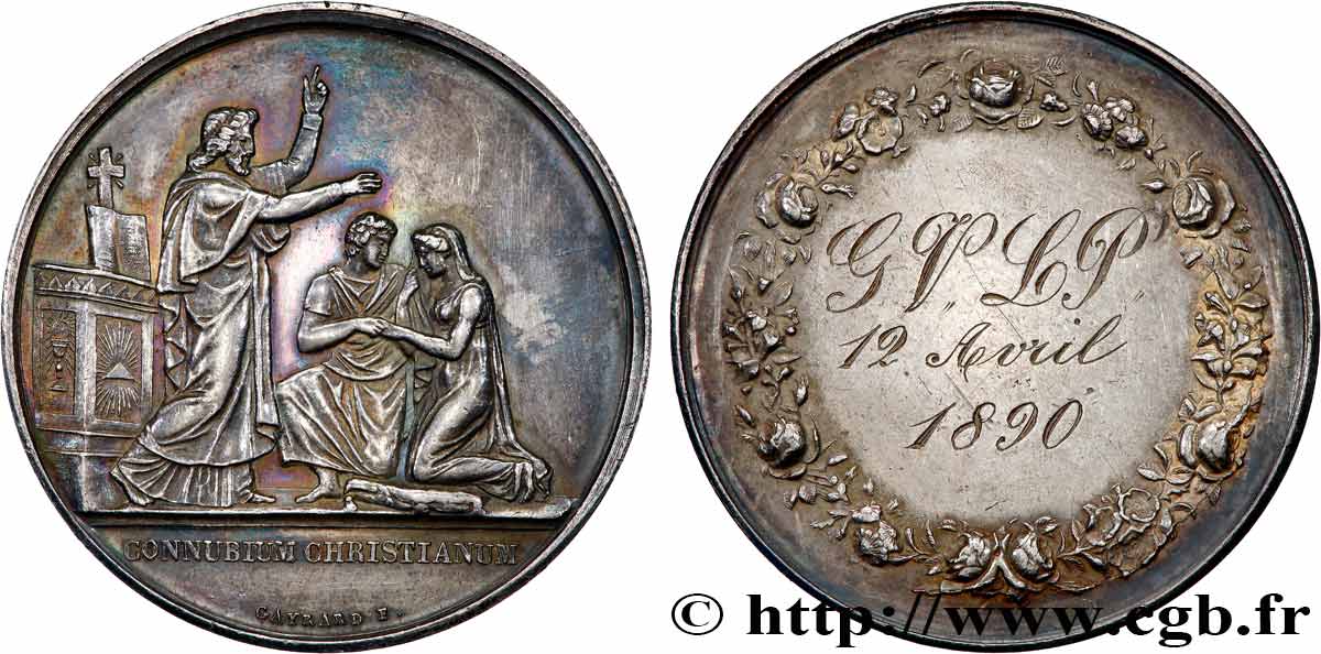 AMOUR ET MARIAGE Médaille de mariage, Connubium Christianum AU