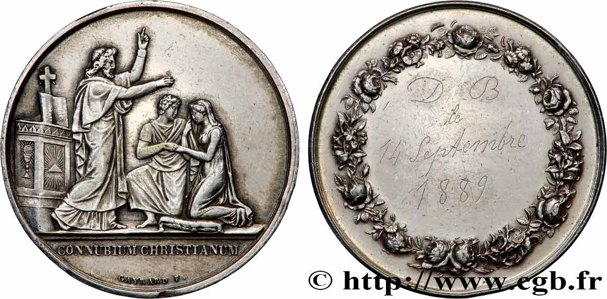 AMOUR ET MARIAGE Médaille de mariage, Connubium Christianum q.SPL