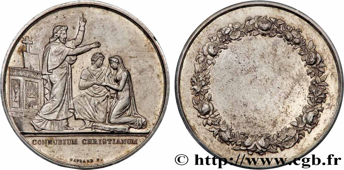 AMOUR ET MARIAGE Médaille de mariage, Connubium Christianum q.SPL