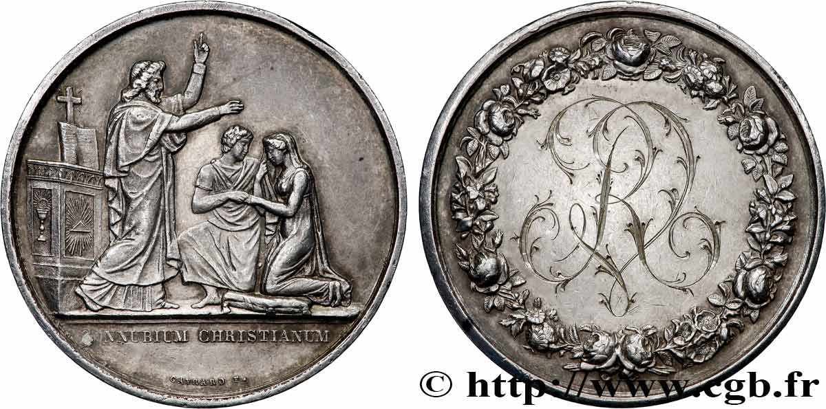LOVE AND MARRIAGE Médaille de mariage, Connubium Christianum AU
