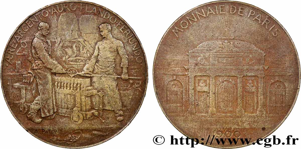 TROISIÈME RÉPUBLIQUE Médaille, Souvenir de la Monnaie de Paris TTB