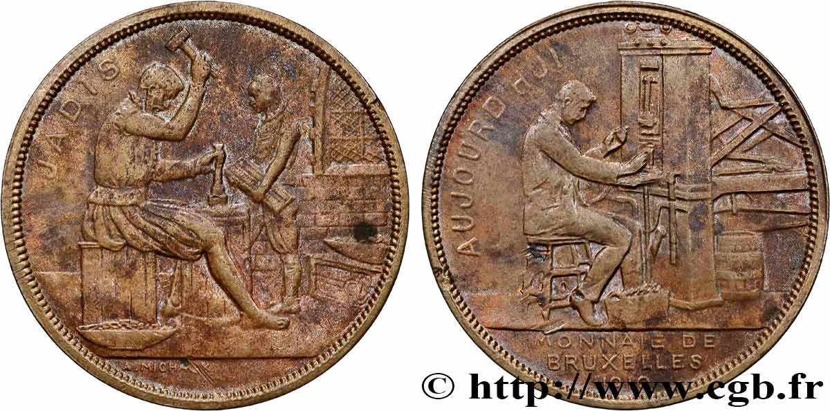 BELGIEN - KÖNIGREICH BELGIEN - ALBERT I. Souvenir de la Monnaie de Bruxelles SS