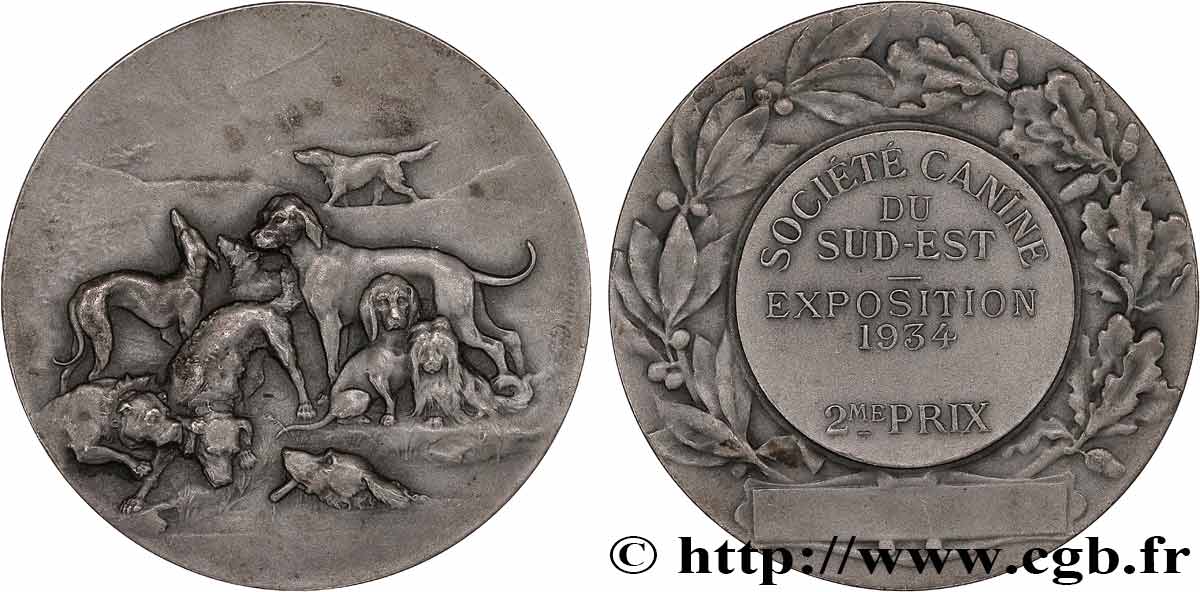 SOCIÉTÉ CANINE - CHIENS ET CONCOURS Médaille, Société canine AU