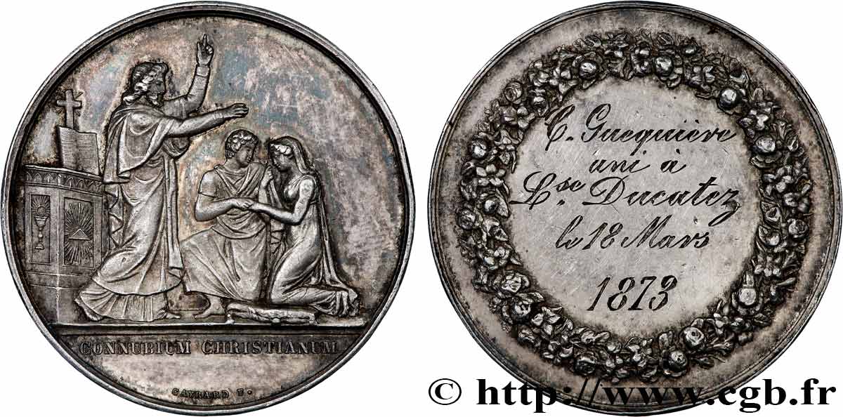 AMOUR ET MARIAGE Médaille de mariage, Connubium Christianum fVZ