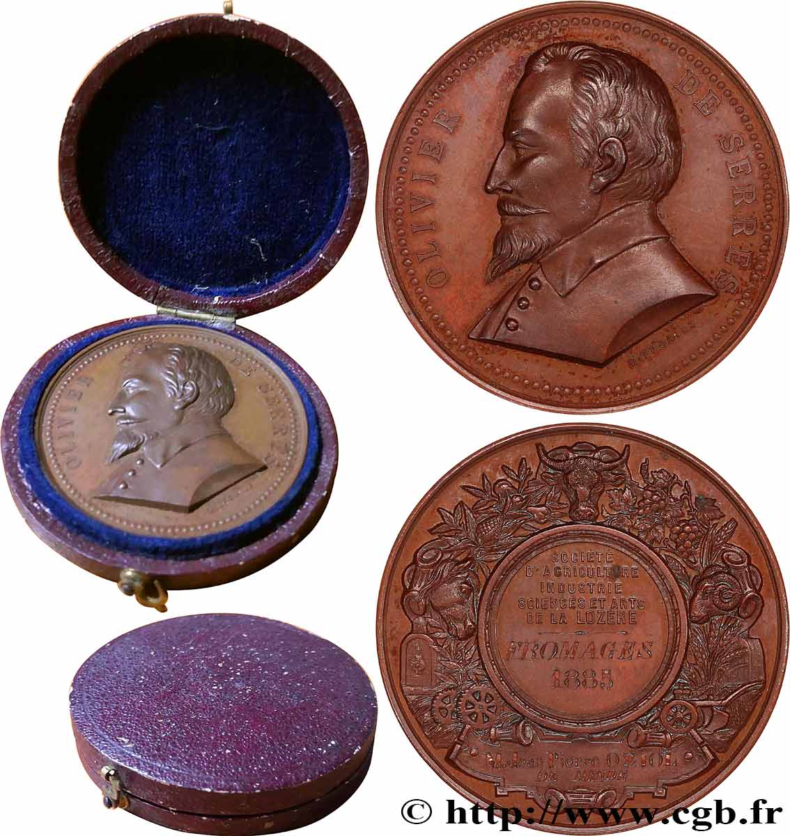 TROISIÈME RÉPUBLIQUE Médaille de récompense, Fromage SUP