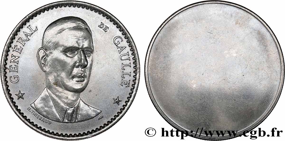 FUNFTE FRANZOSISCHE REPUBLIK Médaille uniface, Charles de Gaulle fVZ