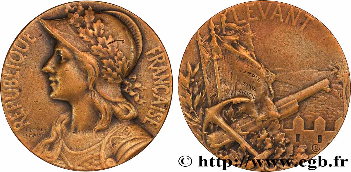 III REPUBLIC Médaille coloniale, LEVANT XF