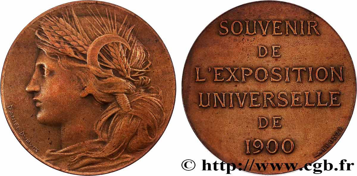 III REPUBLIC Médaille de Souvenir de l’Exposition universelle XF/AU