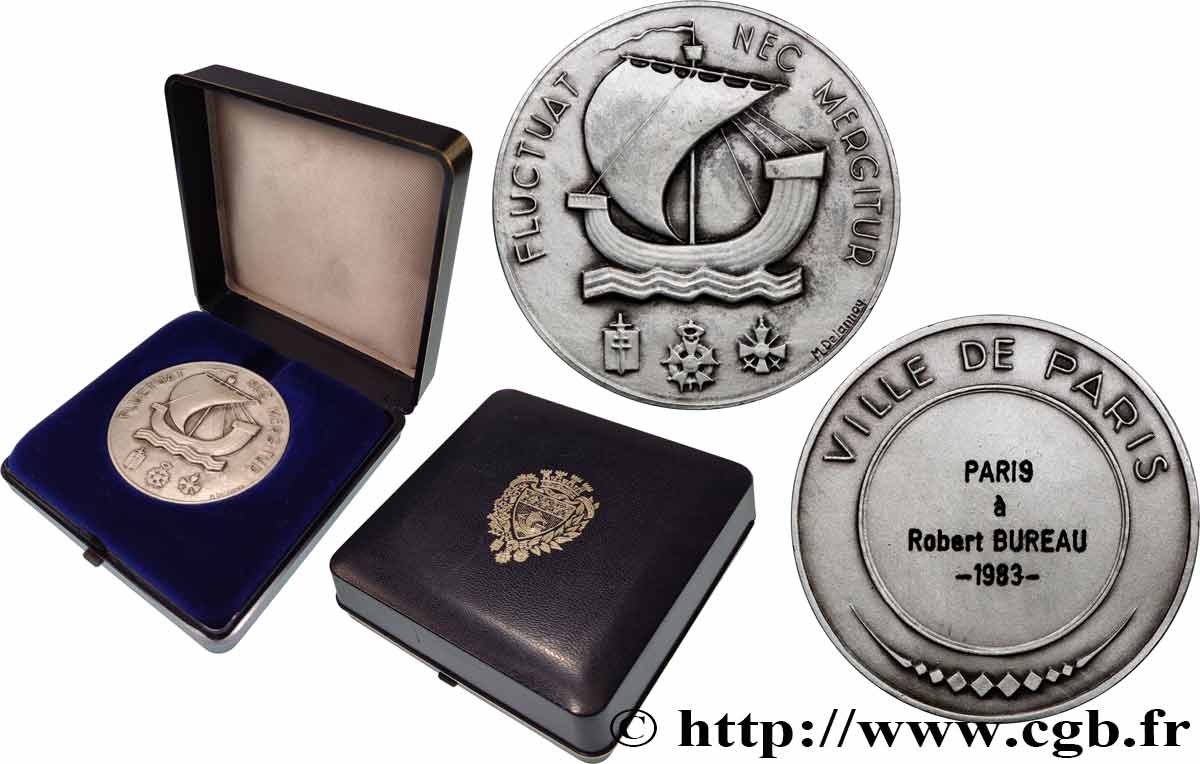 VIERTE FRANZOSISCHE REPUBLIK Médaille de la Ville de Paris, Fluctuac Nec Mergitur VZ