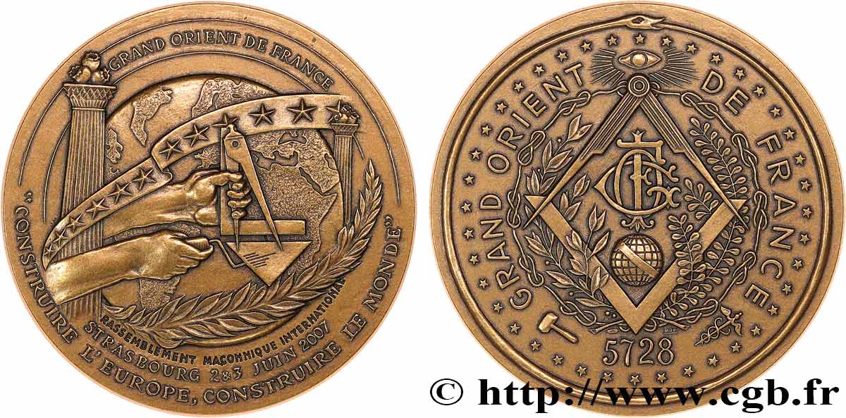 FREEMASONRY Médaille, GOF, Rassemblement maçonnique international MS