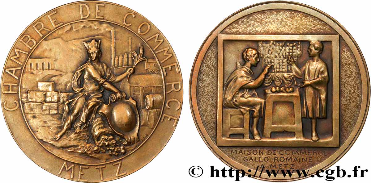 CHAMBRES DE COMMERCE Médaille, Maison de commerce gallo-romaine q.SPL