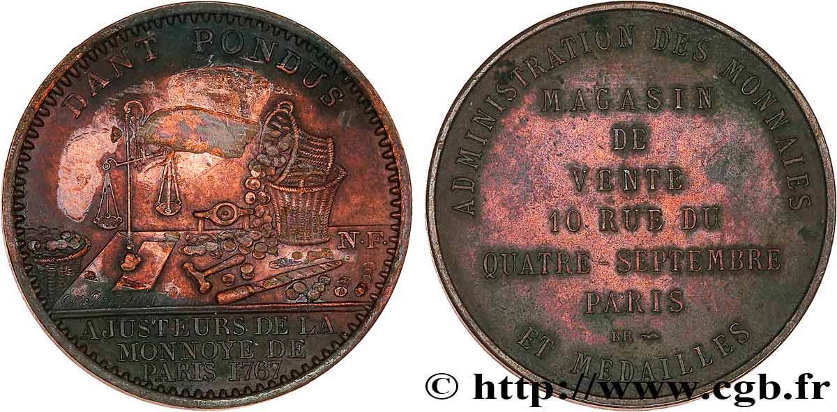 MONNAIE DE PARIS Médaille publicitaire du magasin de la Monnaie de Paris TTB
