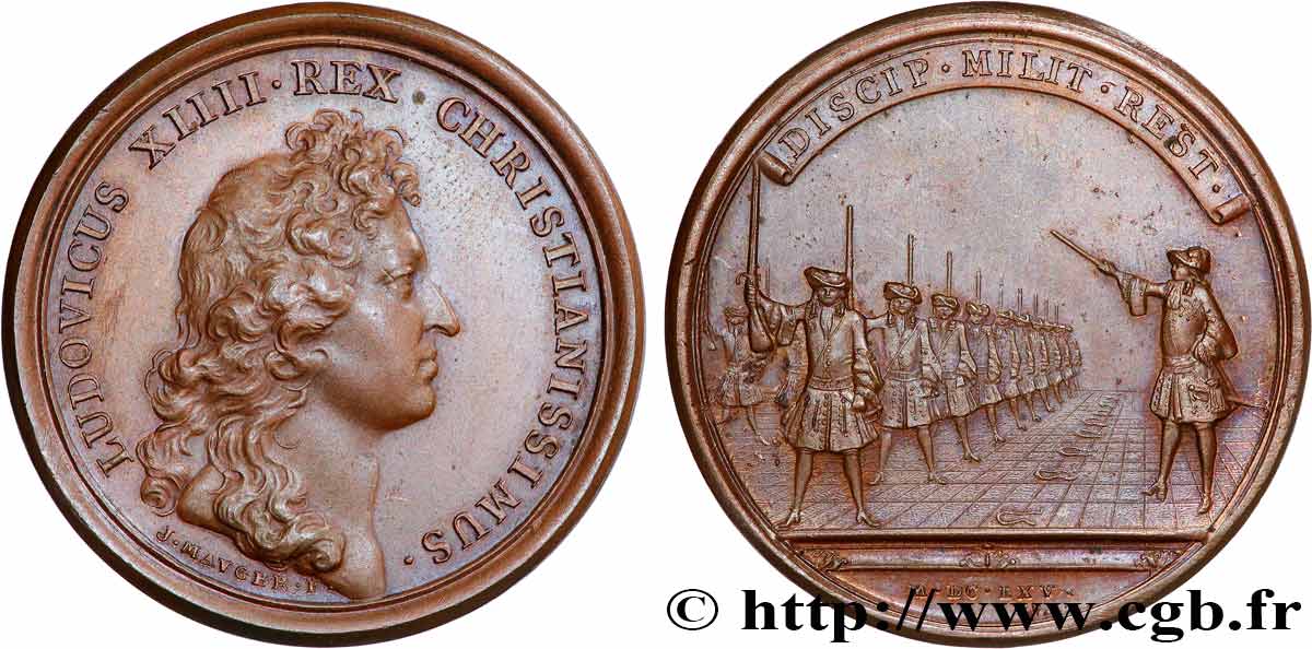 LOUIS XIV  THE SUN KING  Médaille, Les revues militaires AU
