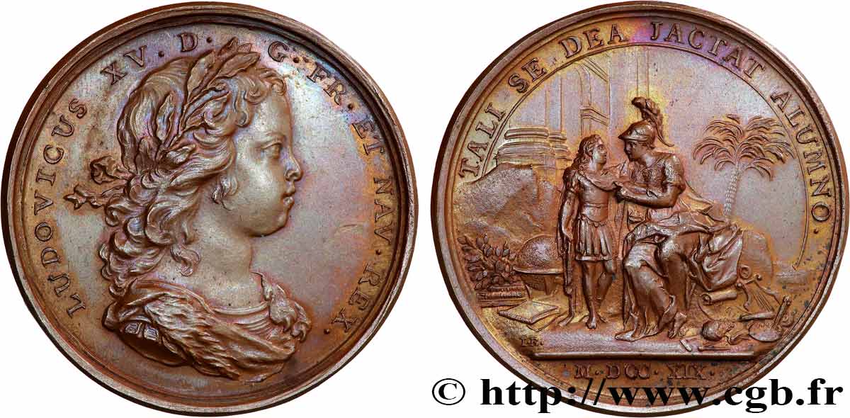 LOUIS XV DIT LE BIEN AIMÉ Médaille pour l’instruction artistique de Louis XV SUP+