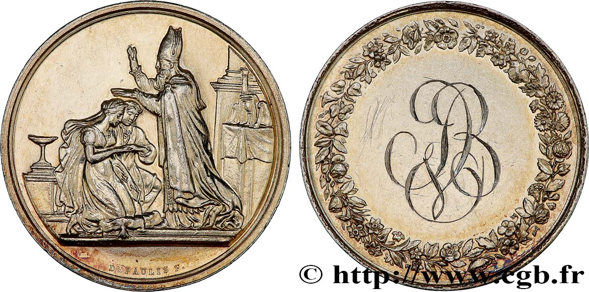 AMOUR ET MARIAGE Médaille de mariage TTB+