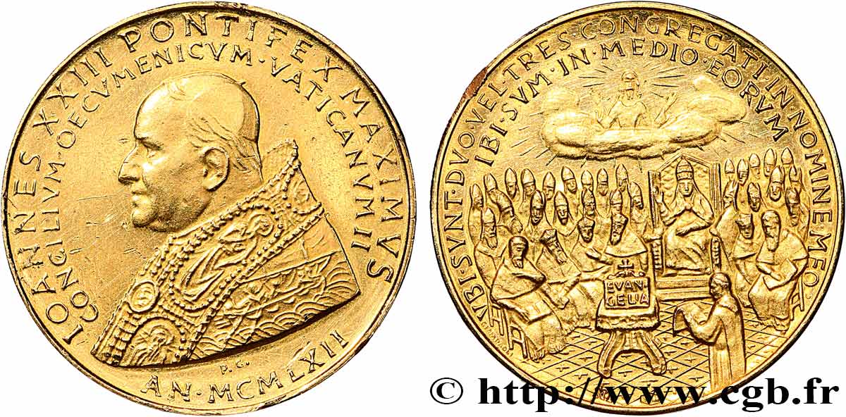 ITALIE - ÉTATS DE L ÉGLISE - JEAN XXIII (Angelo Guiseppe Roncalli) Médaille, Concile Vatican II VZ