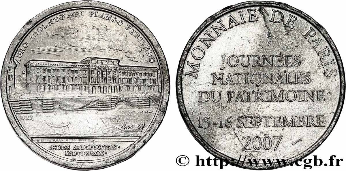 V REPUBLIC Médaille, Journées nationales du patrimoine XF