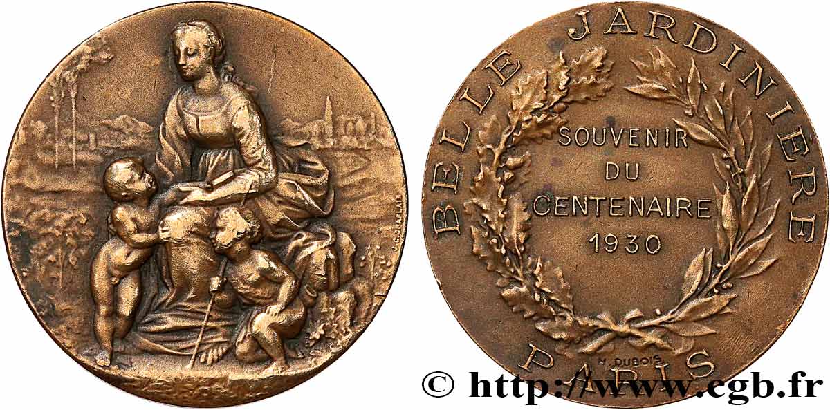 SOCIÉTÉS COMMERCIALES Médaille, Centenaire de la belle jardinière TTB