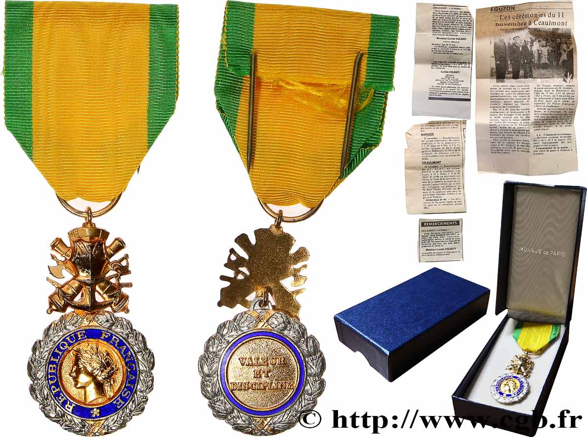 CINQUIÈME RÉPUBLIQUE Médaille militaire, sous-officier SUP