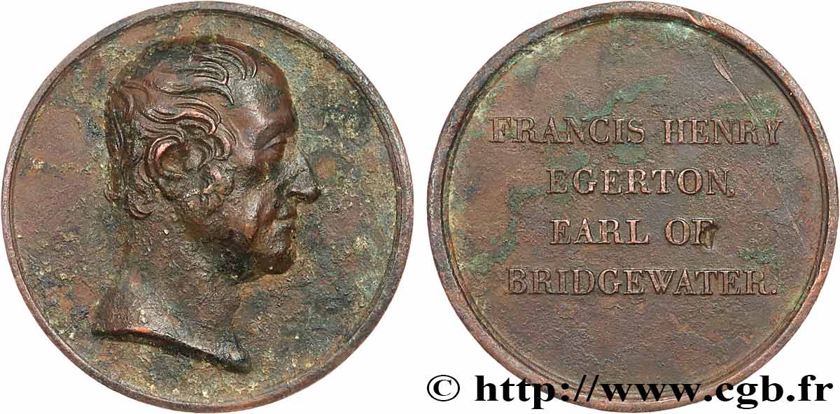 POLITIQUE ET POLITICIENS Médaille, Francis Henry Egerton TB+