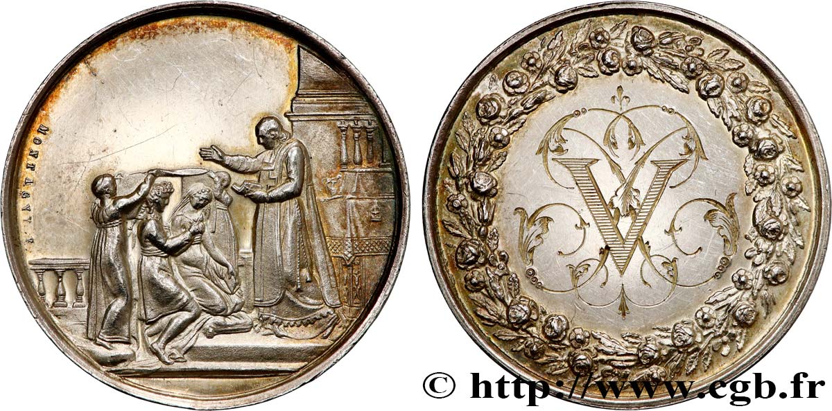 AMOUR ET MARIAGE Médaille de mariage TTB+/SUP