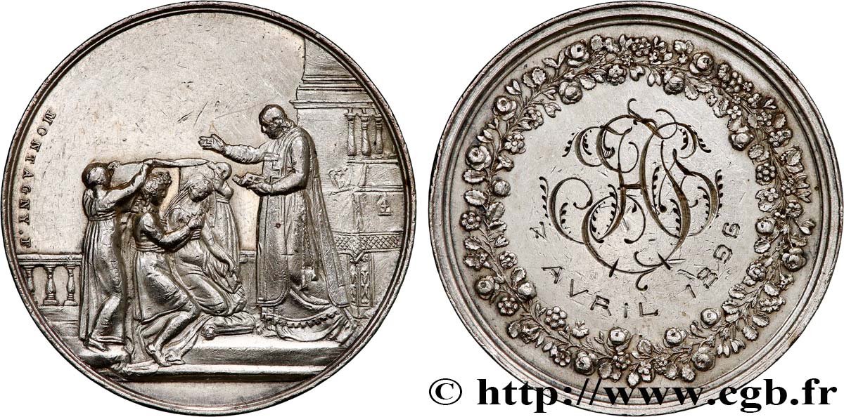 AMOUR ET MARIAGE Médaille de mariage SS