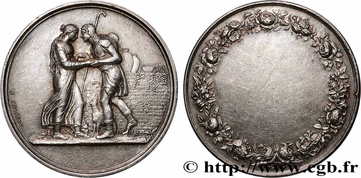 AMOUR ET MARIAGE Médaille de mariage, Jacob et Rachel, Stéphanie Napoléon et le Prince Louis de Bade fVZ