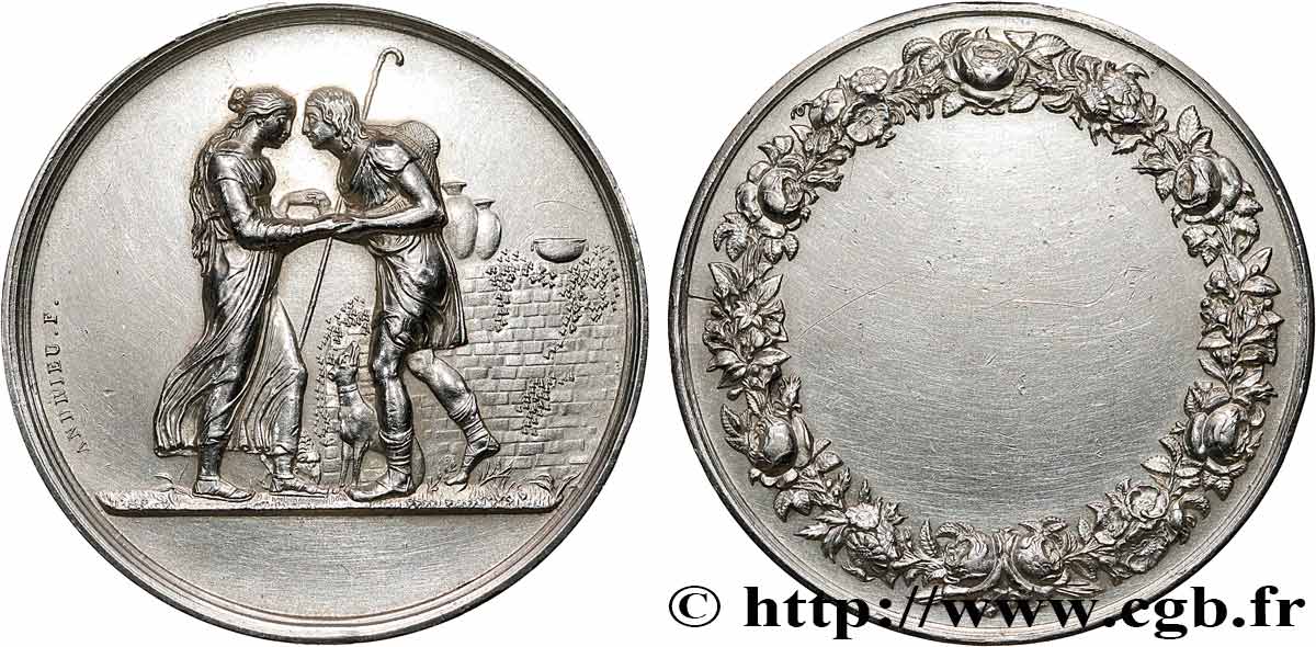 AMOUR ET MARIAGE Médaille de mariage, Jacob et Rachel, Stéphanie Napoléon et le Prince Louis de Bade TTB