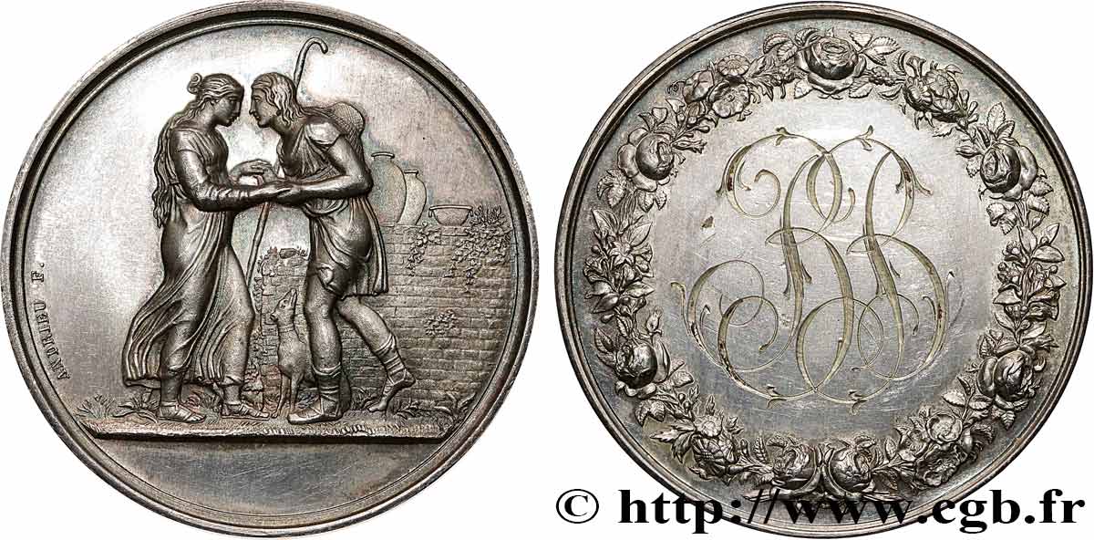 AMOUR ET MARIAGE Médaille de mariage, Jacob et Rachel, Stéphanie Napoléon et le Prince Louis de Bade AU