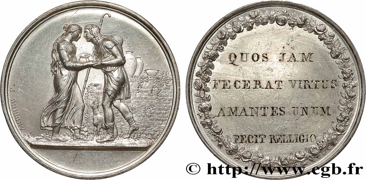 AMOUR ET MARIAGE Médaille de mariage, Jacob et Rachel, Stéphanie Napoléon et le Prince Louis de Bade SPL/q.SPL