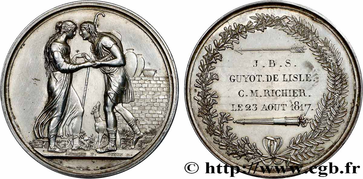 AMOUR ET MARIAGE Médaille de mariage, Jacob et Rachel, Stéphanie Napoléon et le Prince Louis de Bade TTB+