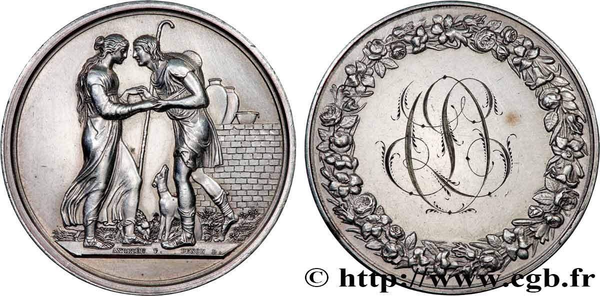 AMOUR ET MARIAGE Médaille de mariage, Jacob et Rachel, Stéphanie Napoléon et le Prince Louis de Bade BB