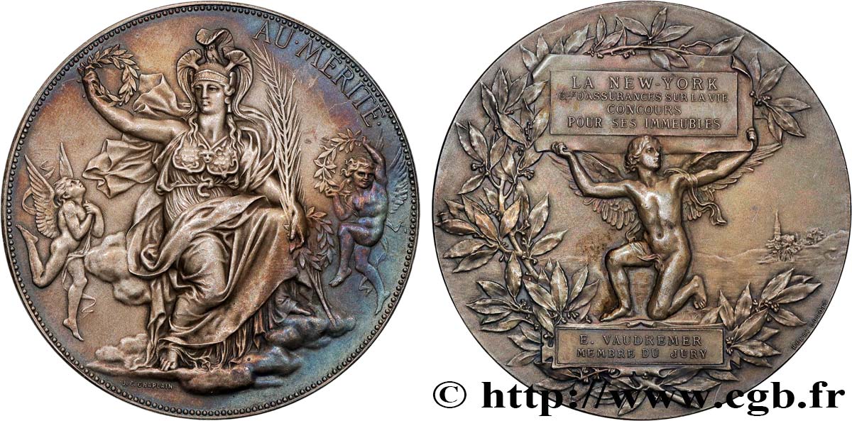 ASSURANCES Médaille, La New-York, Concours pour ses immeubles AU