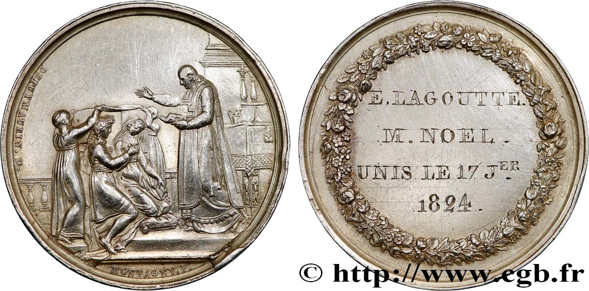 AMOUR ET MARIAGE Médaille de mariage TTB