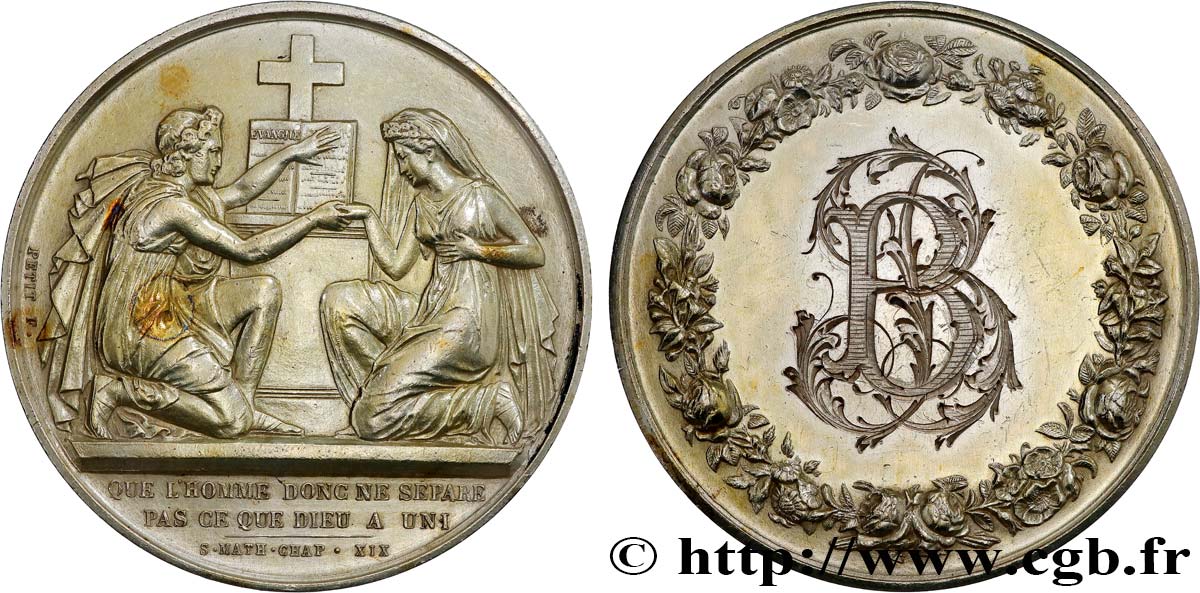 AMOUR ET MARIAGE Médaille de mariage, Evangile de St Mathieu  AU