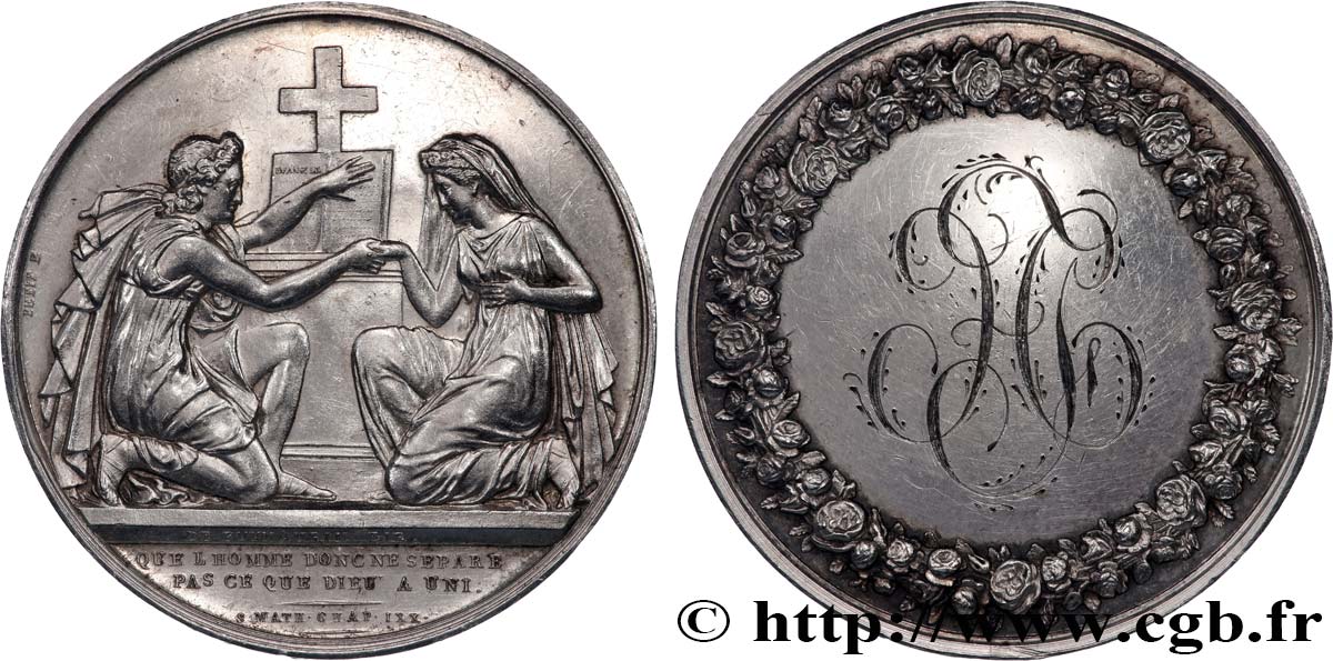 AMOUR ET MARIAGE Médaille de mariage fVZ