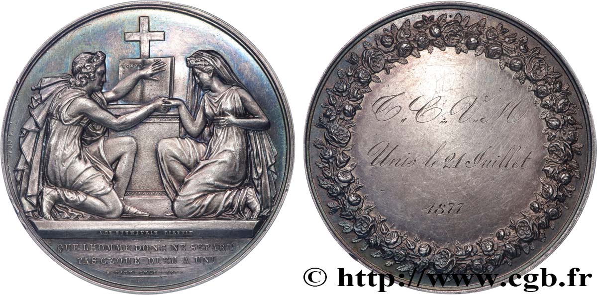 AMOUR ET MARIAGE Médaille de mariage AU