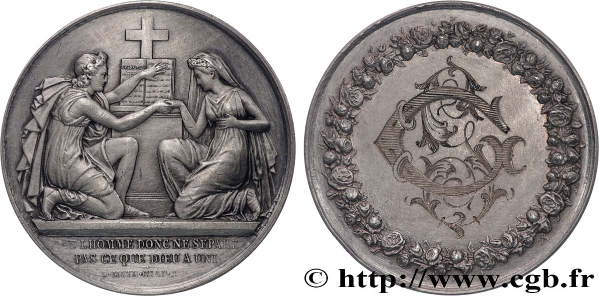 AMOUR ET MARIAGE Médaille de mariage XF