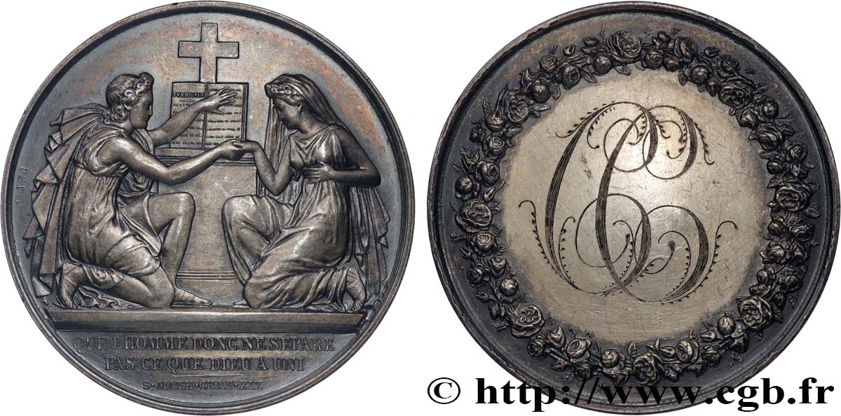 AMOUR ET MARIAGE Médaille de mariage TTB+