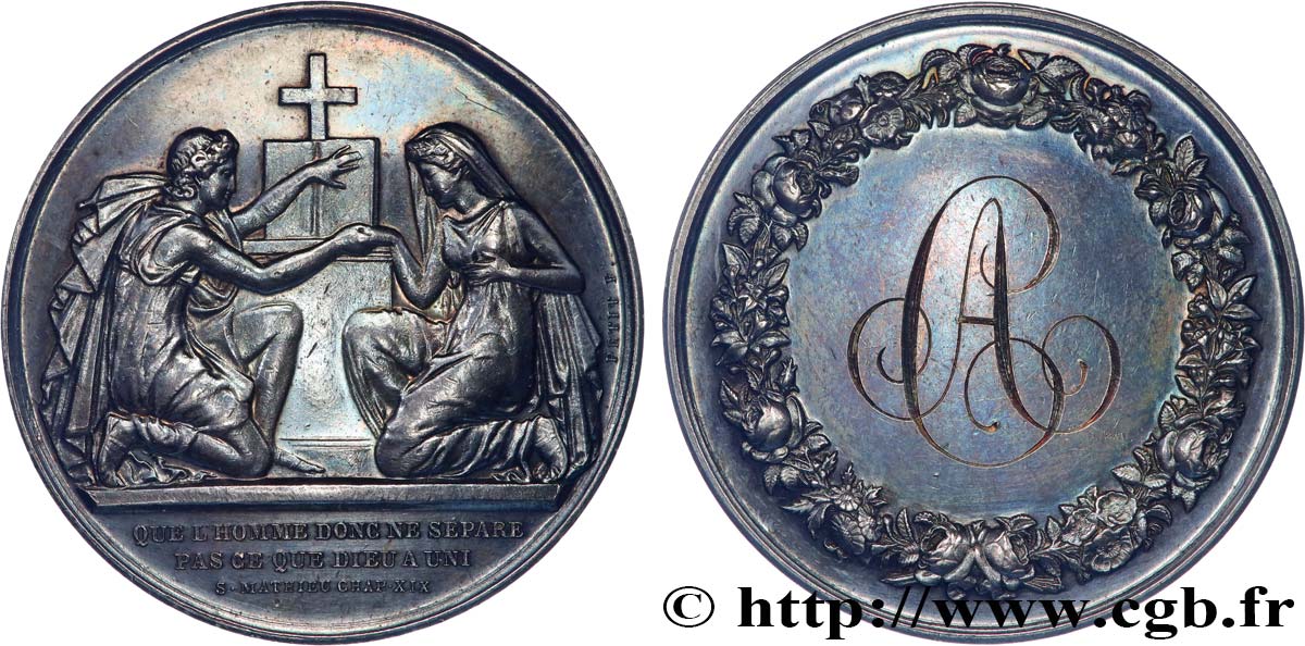 AMOUR ET MARIAGE Médaille de mariage AU/AU