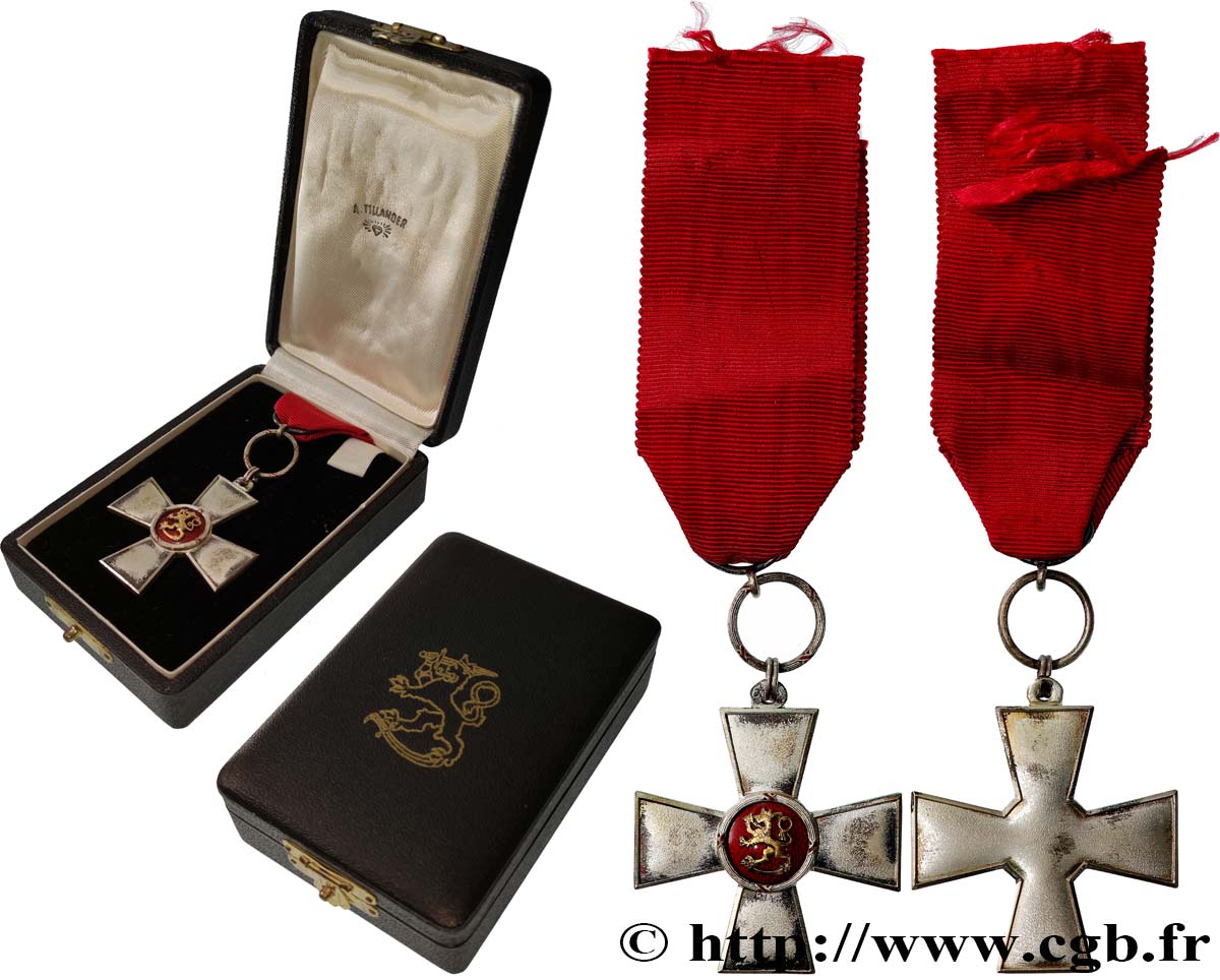 FINLANDIA Insigne de Chevalier, Ordre du Lion de Finlande q.SPL