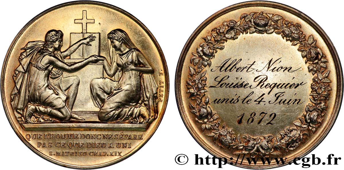AMOUR ET MARIAGE Médaille de mariageinternet MBC+/EBC