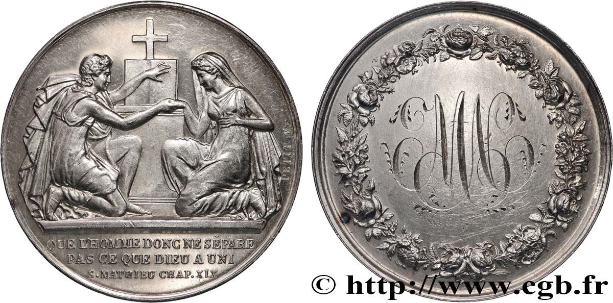 AMOUR ET MARIAGE Médaille de mariage AU