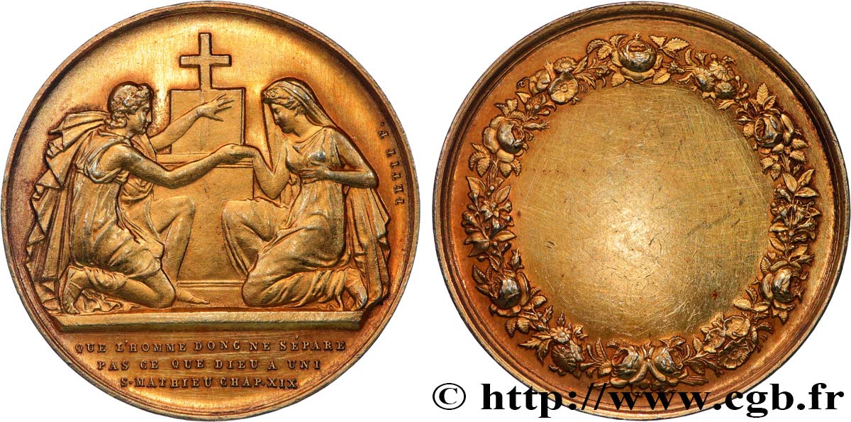 AMOUR ET MARIAGE Médaille de mariage TTB+