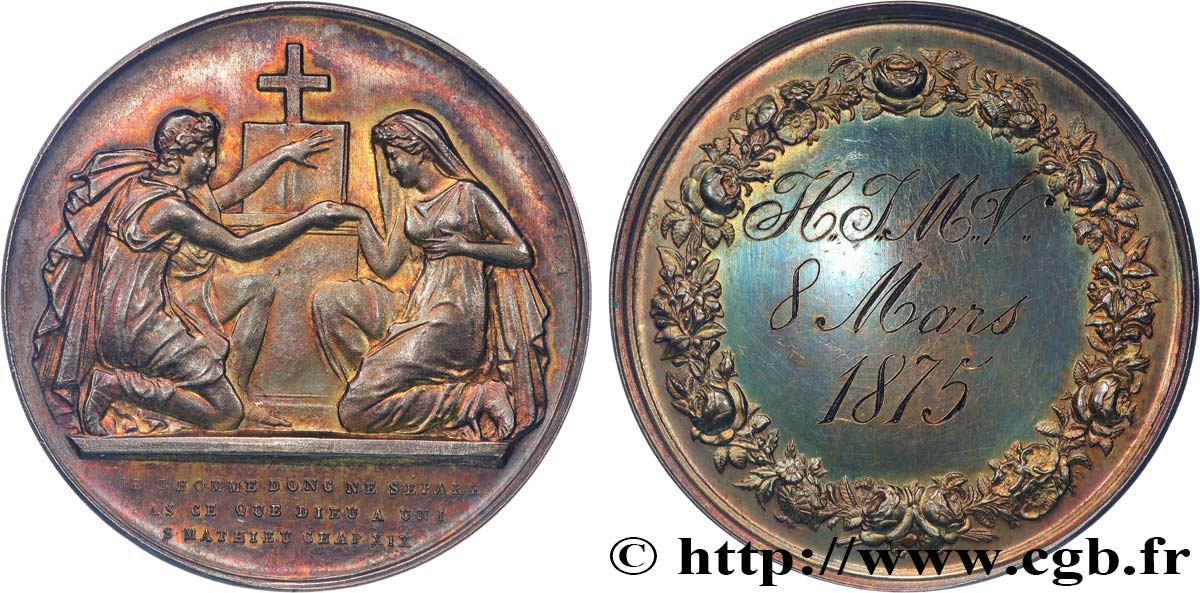 AMOUR ET MARIAGE Médaille de mariage TTB+