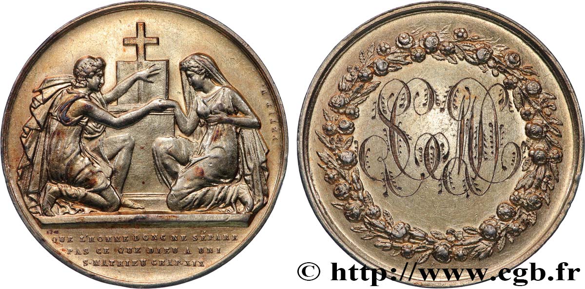 AMOUR ET MARIAGE Médaille de mariage AU