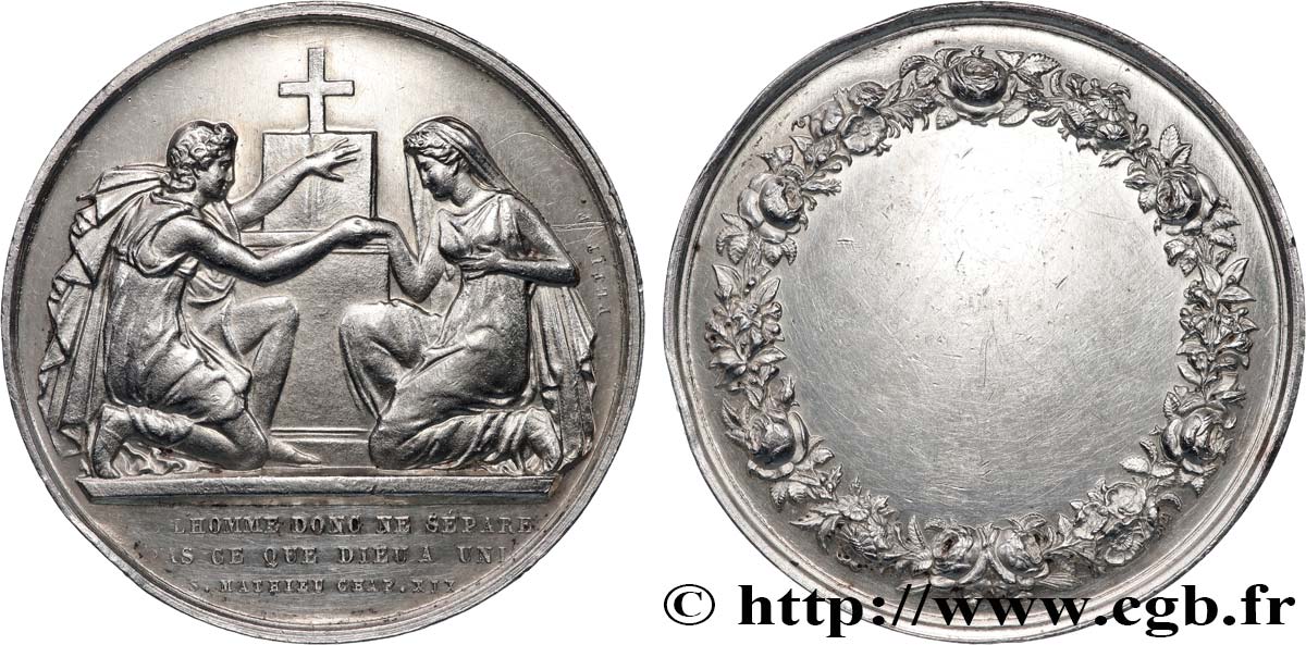AMOUR ET MARIAGE Médaille de mariage TTB+